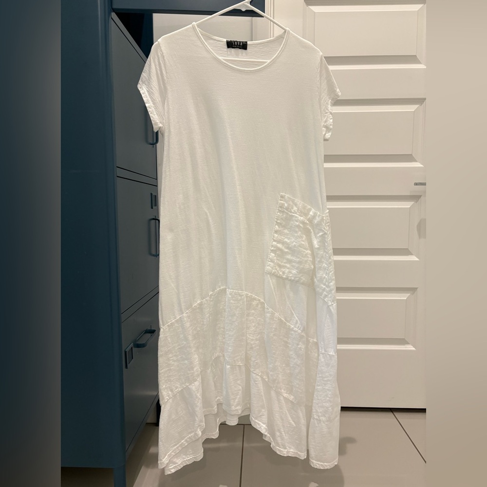 Saga Shark Bite Dress White One Size